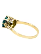 Ring Emerald 14K Yellow gold Vintage vrc366y